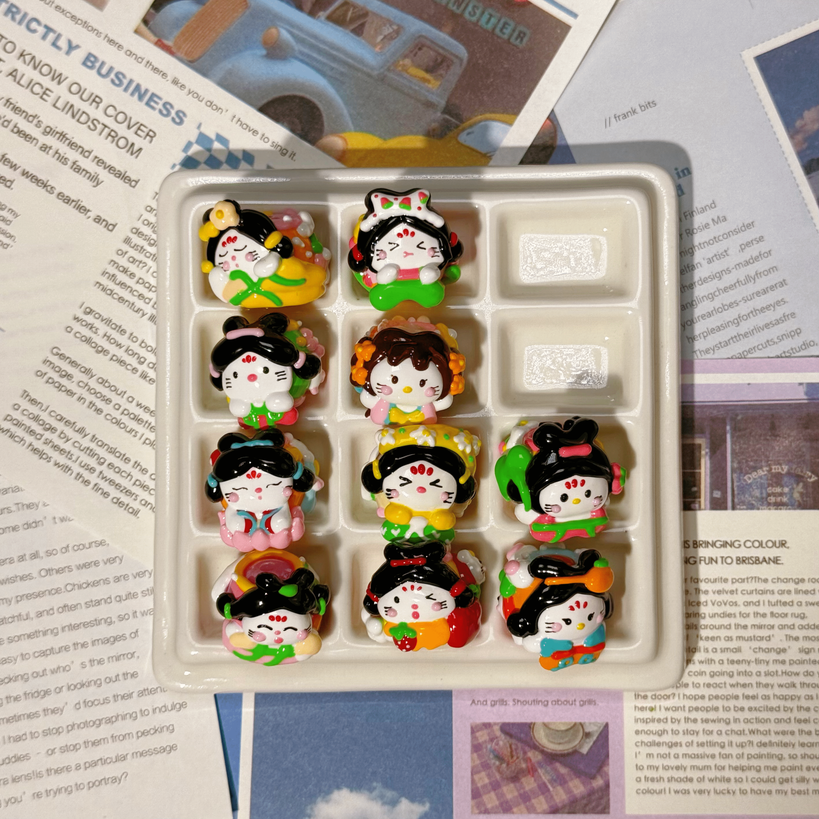 [A1]【Hand-painted beads series】hand-painted beads, character beads, hand-painted dolls