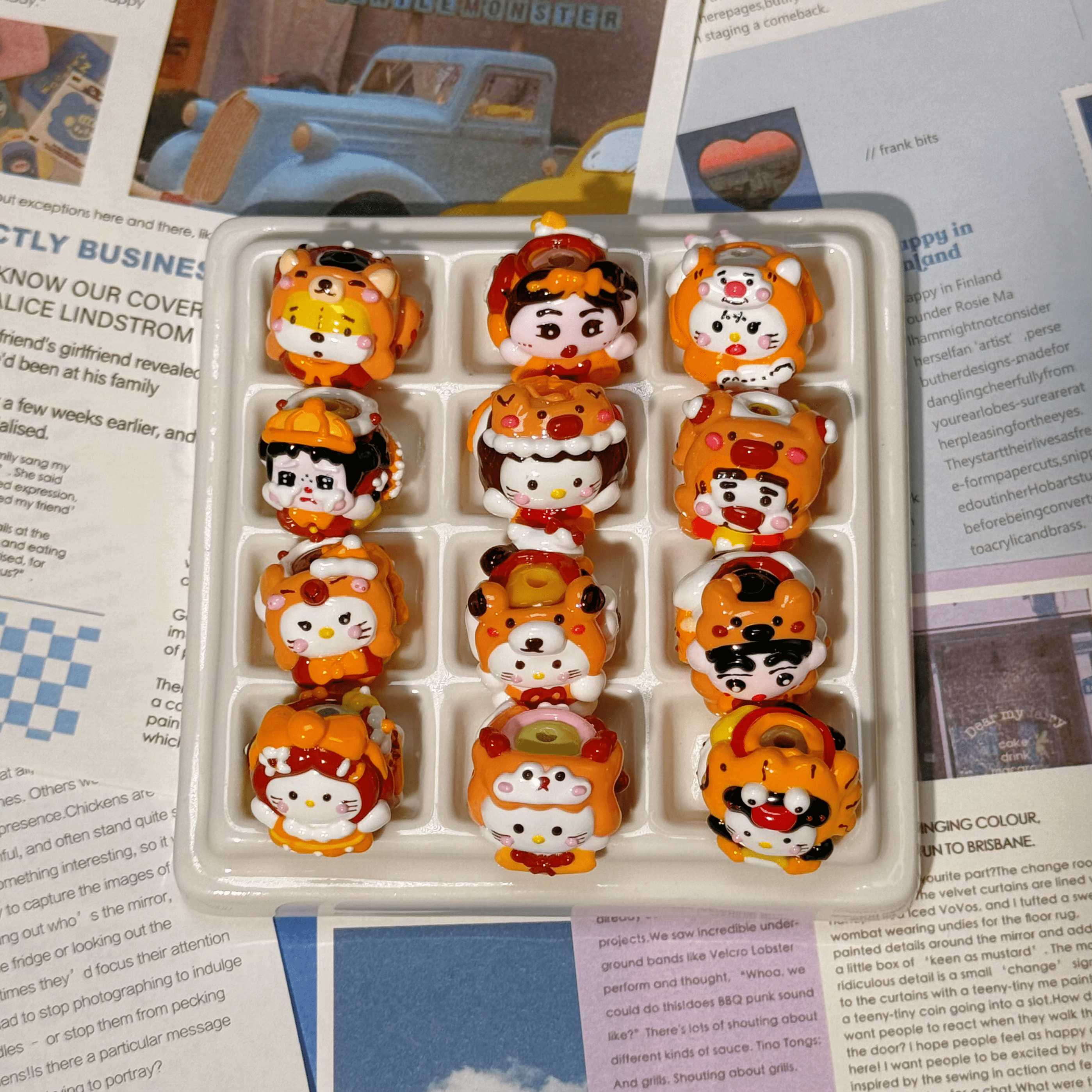 [A1]【Hand-painted beads series】hand-painted beads, character beads, hand-painted dolls