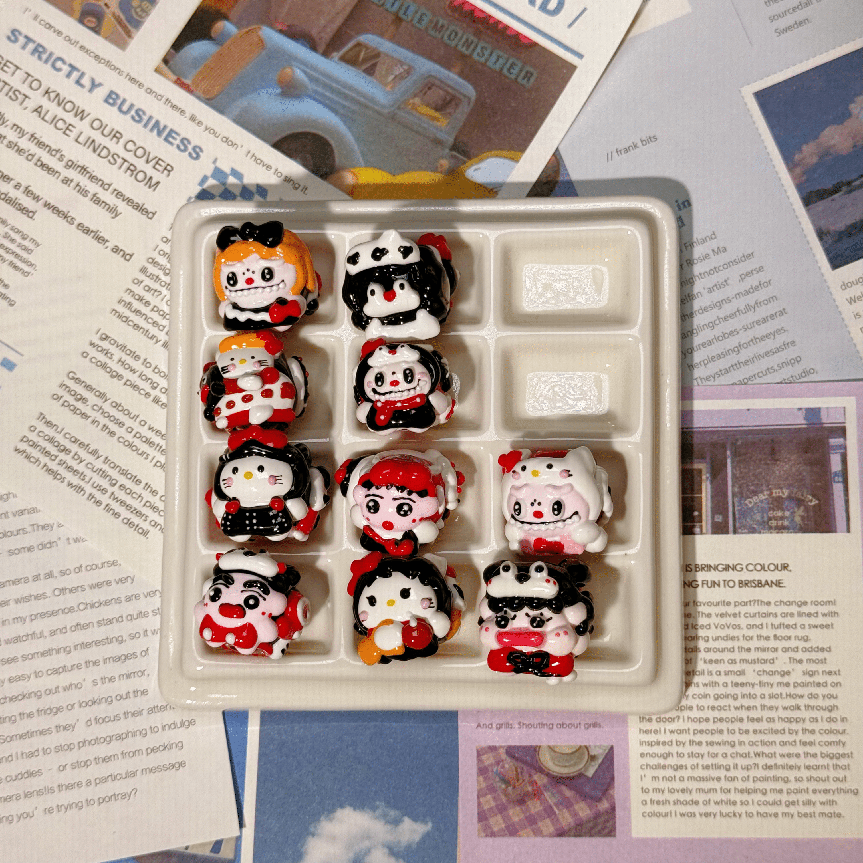 [A1]【Hand-painted beads series】hand-painted beads, character beads, hand-painted dolls
