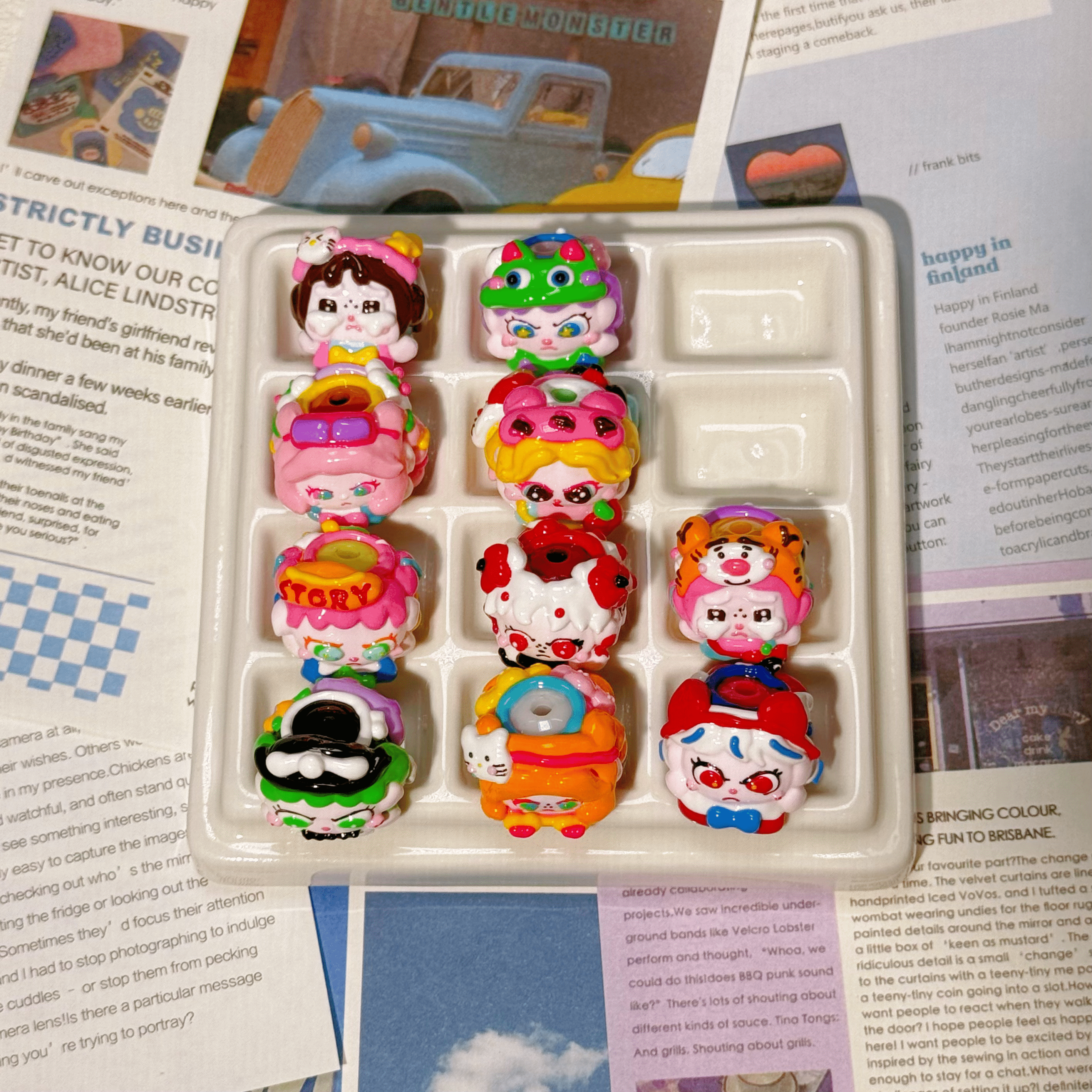 [A1]【Hand-painted beads series】hand-painted beads, character beads, hand-painted dolls