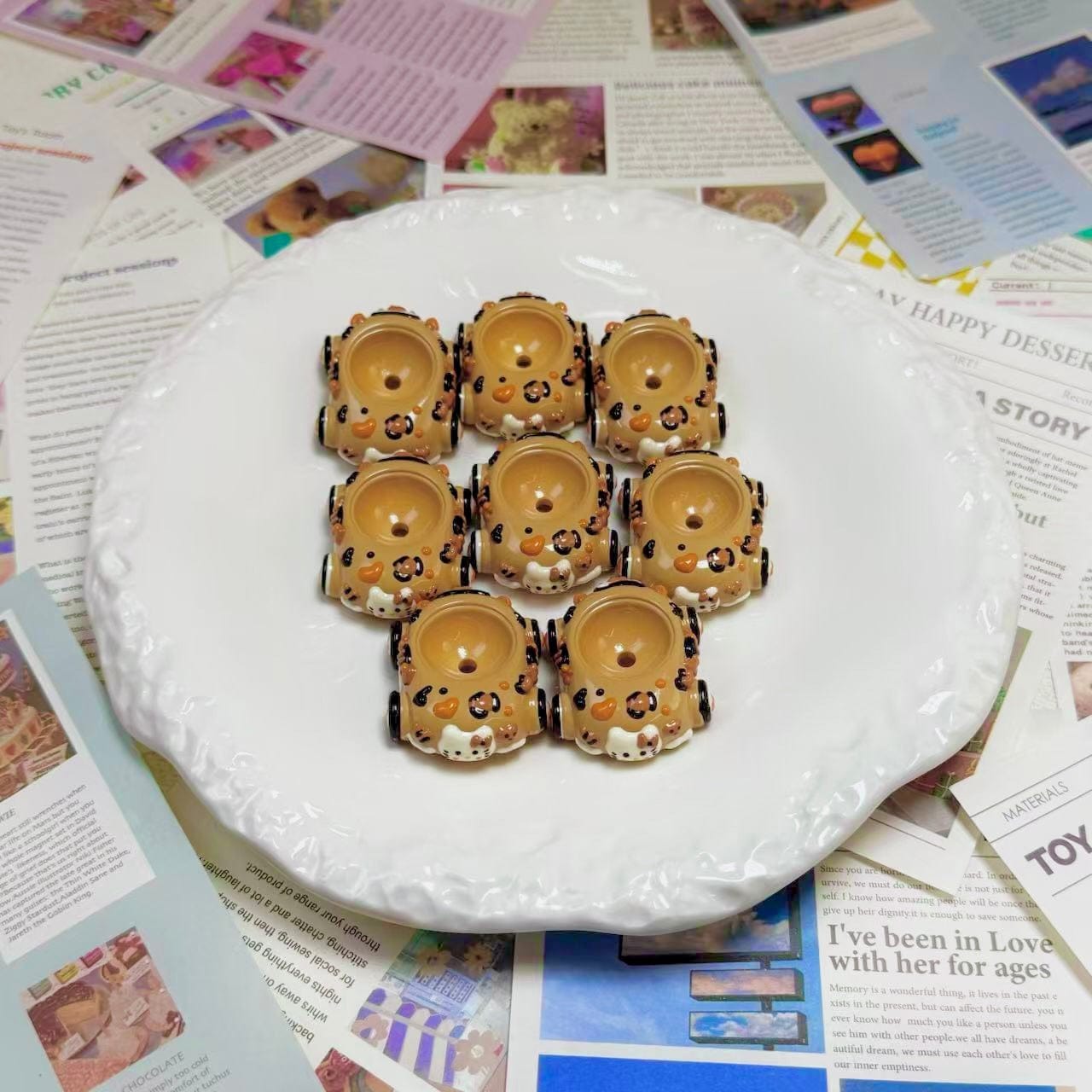 [A18]Hand painted car 5pcs