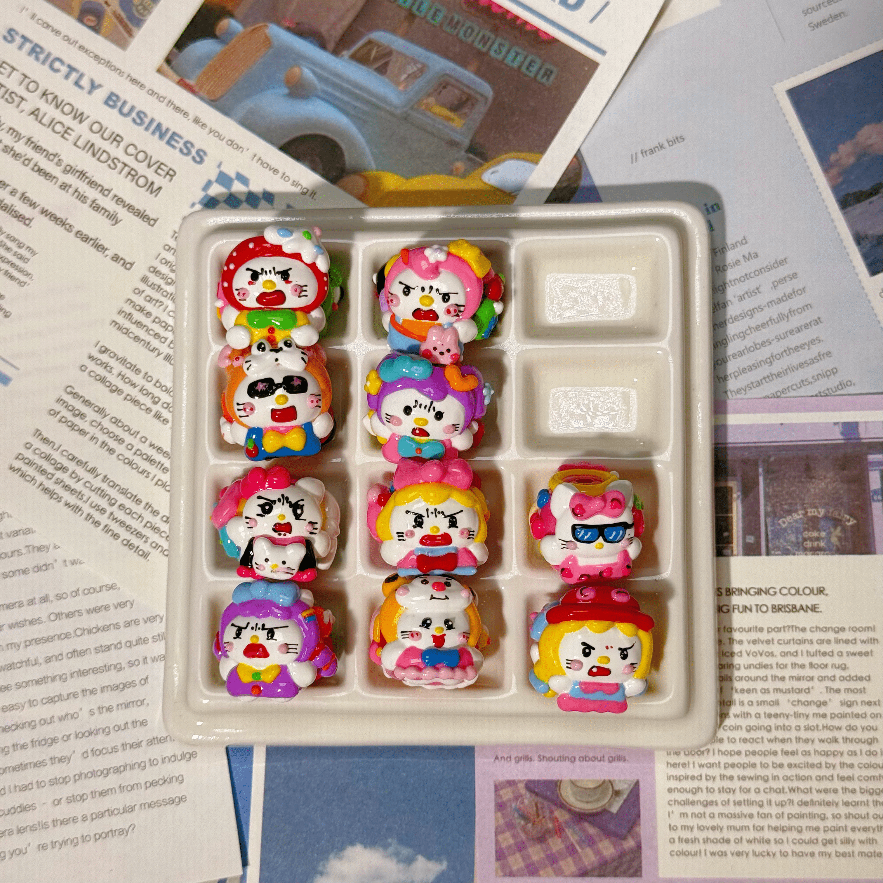 [A1]【Hand-painted beads series】hand-painted beads, character beads, hand-painted dolls