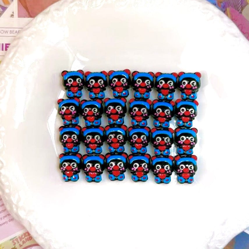 [A14]Hand painted beads round irregular