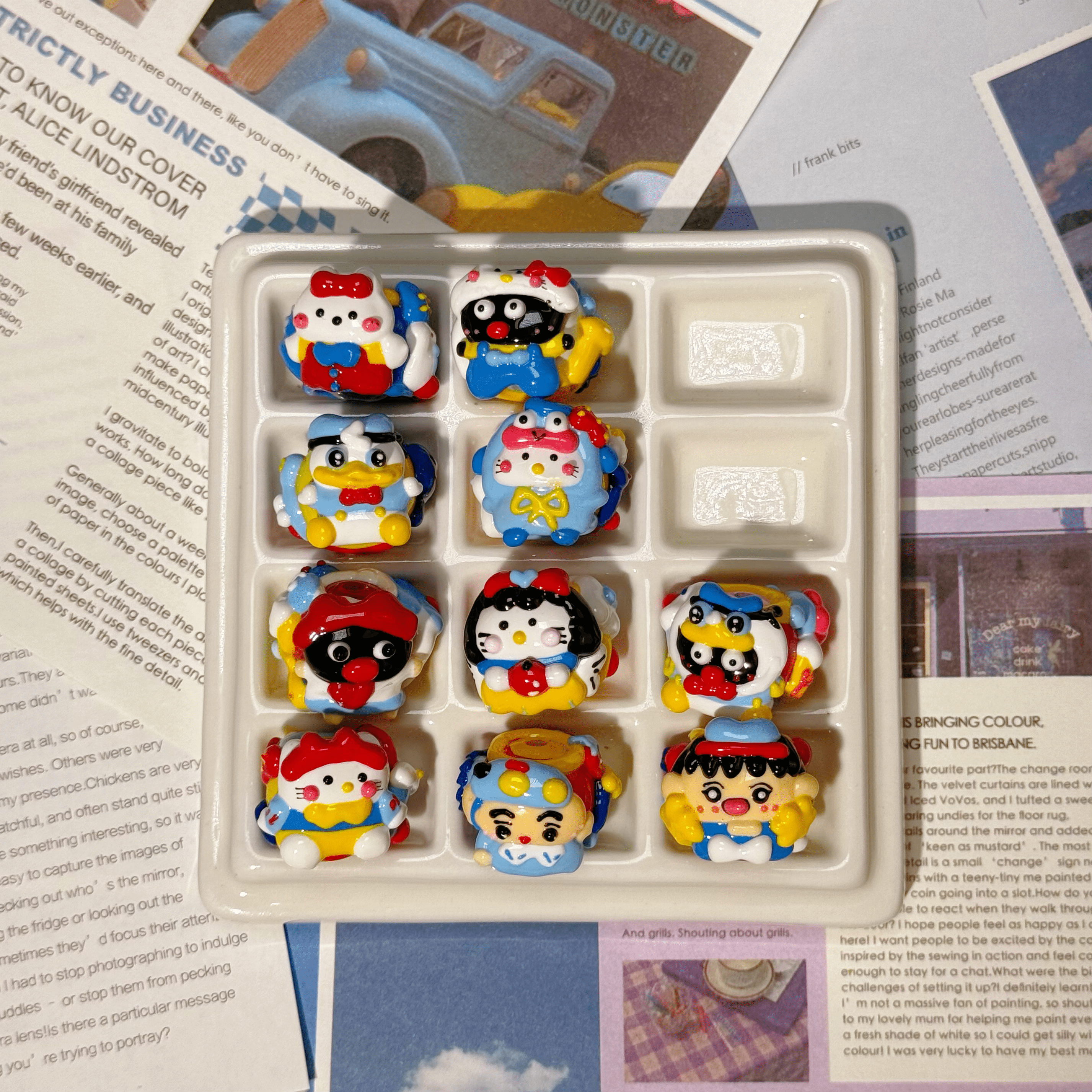 [A1]【Hand-painted beads series】hand-painted beads, character beads, hand-painted dolls