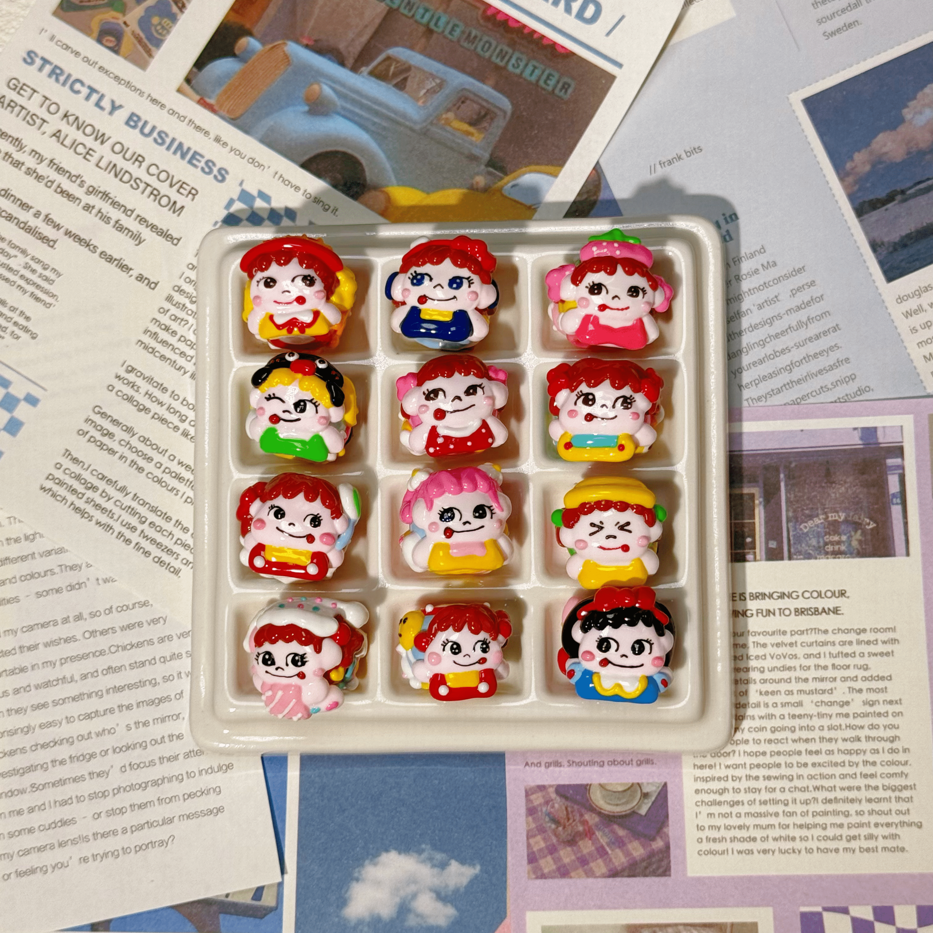[A1]【Hand-painted beads series】hand-painted beads, character beads, hand-painted dolls