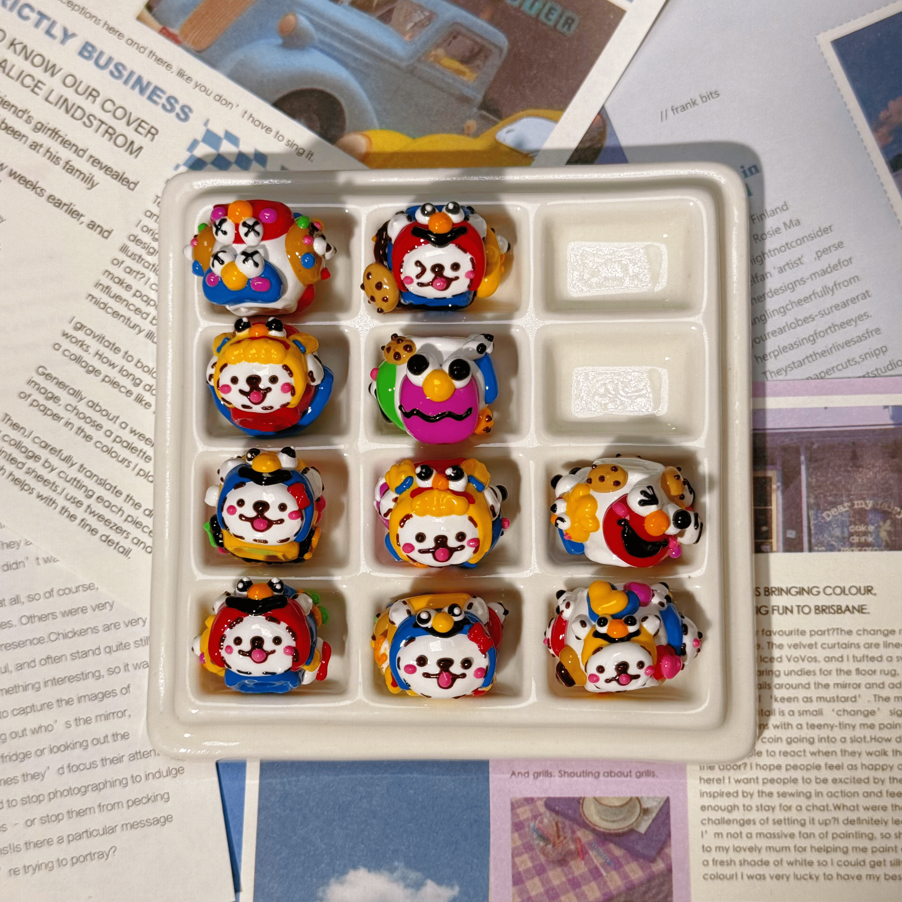 [A1]【Hand-painted beads series】hand-painted beads, character beads, hand-painted dolls