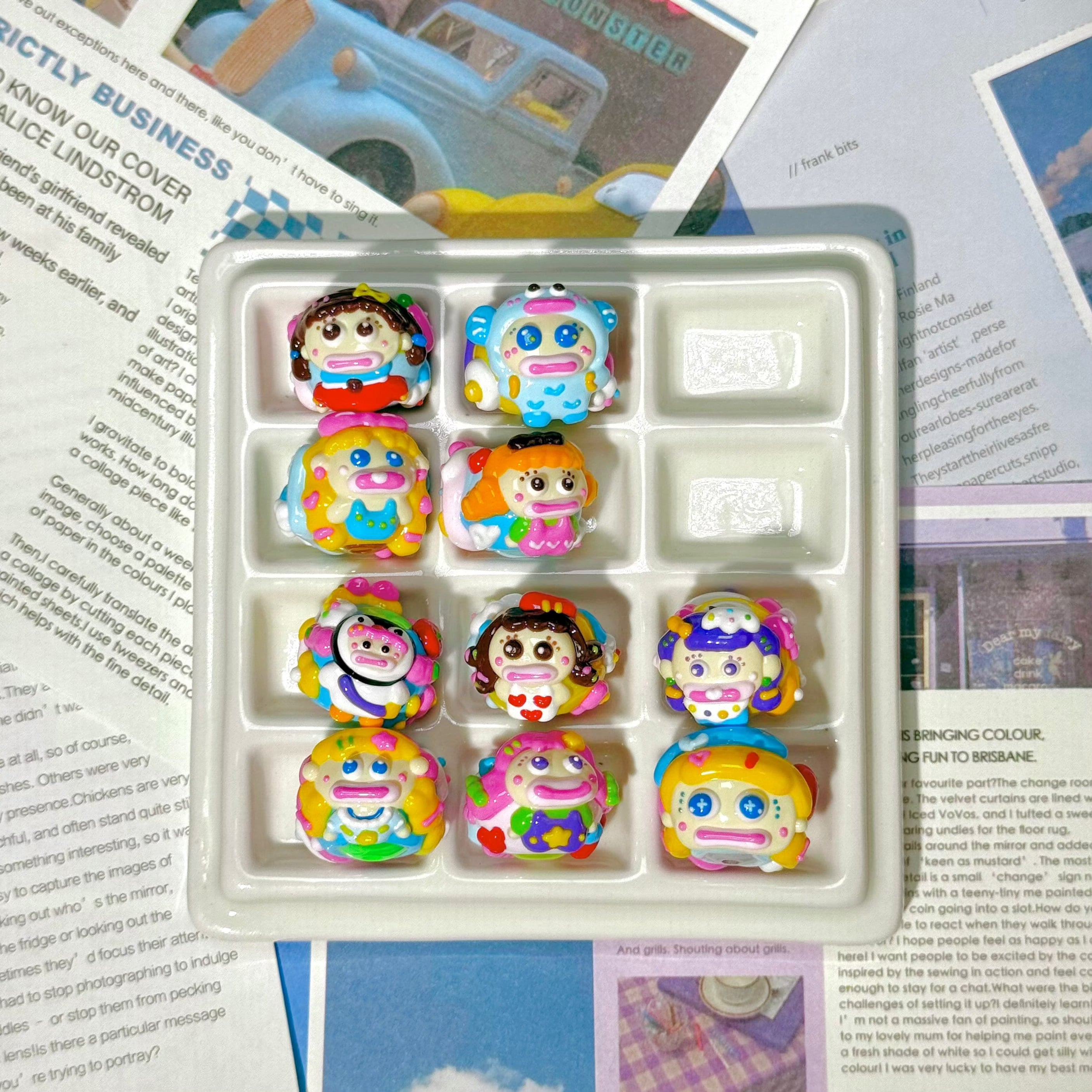[A1]【Hand-painted beads series】hand-painted beads, character beads, hand-painted dolls