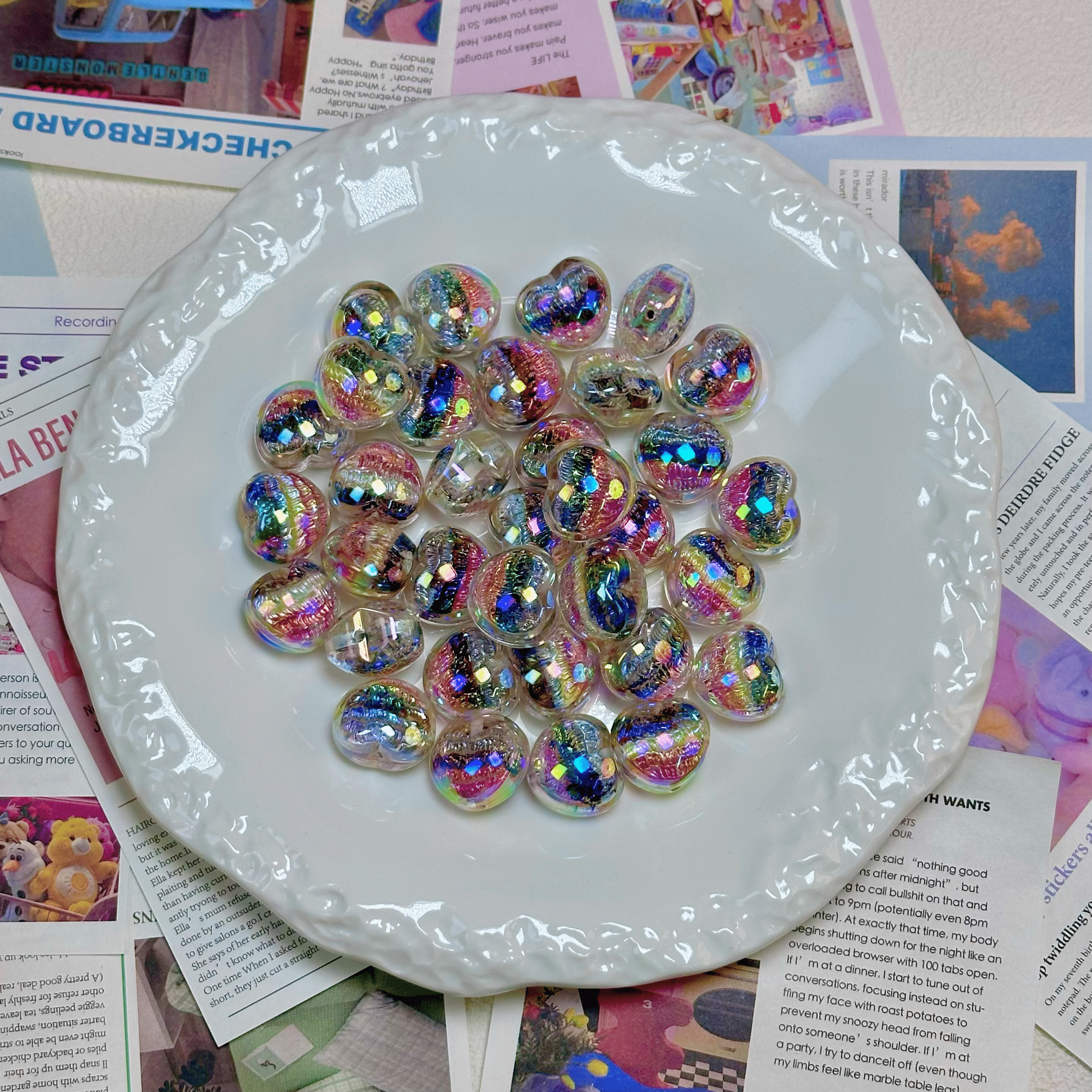 [D3]shinny shinny heart 5pcs