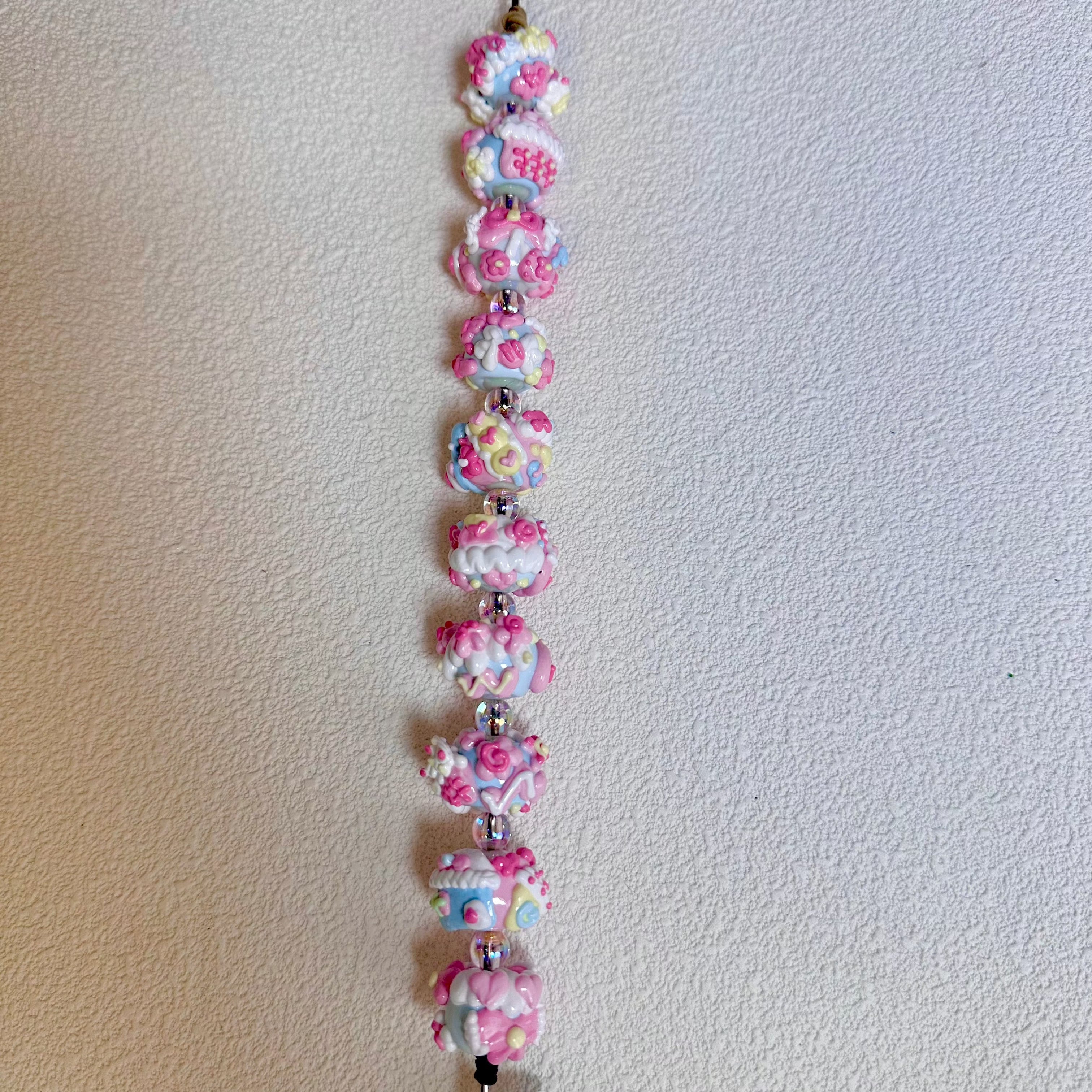 [A20]Hand painted character beads, cute beads