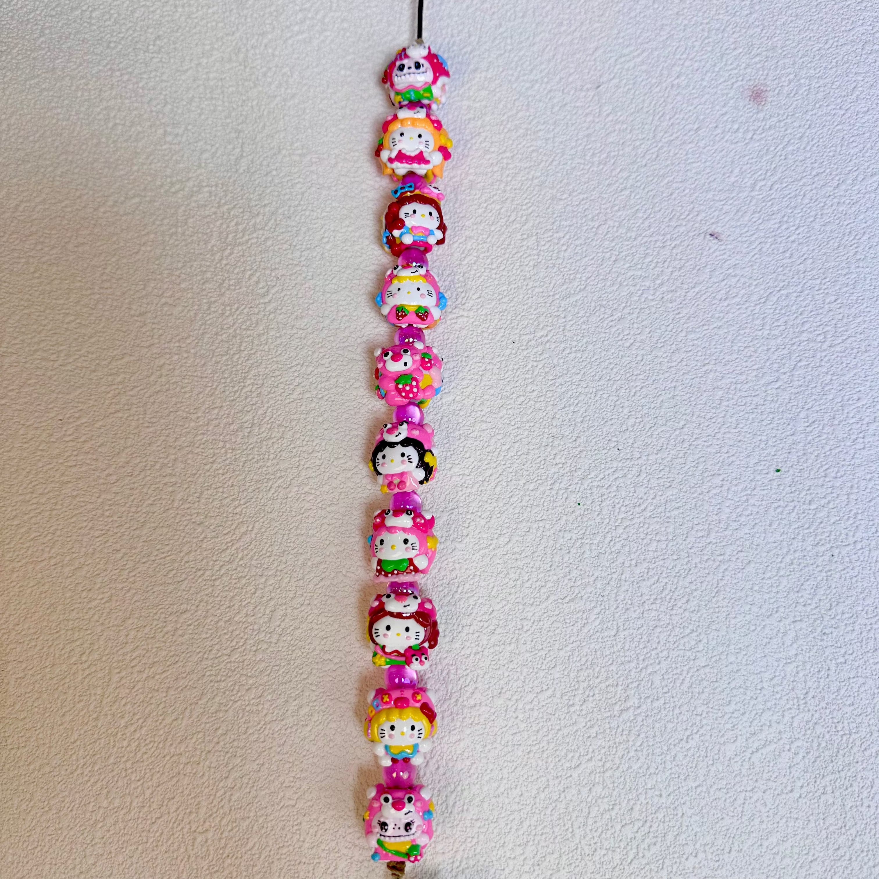 [A20]Hand painted character beads, cute beads