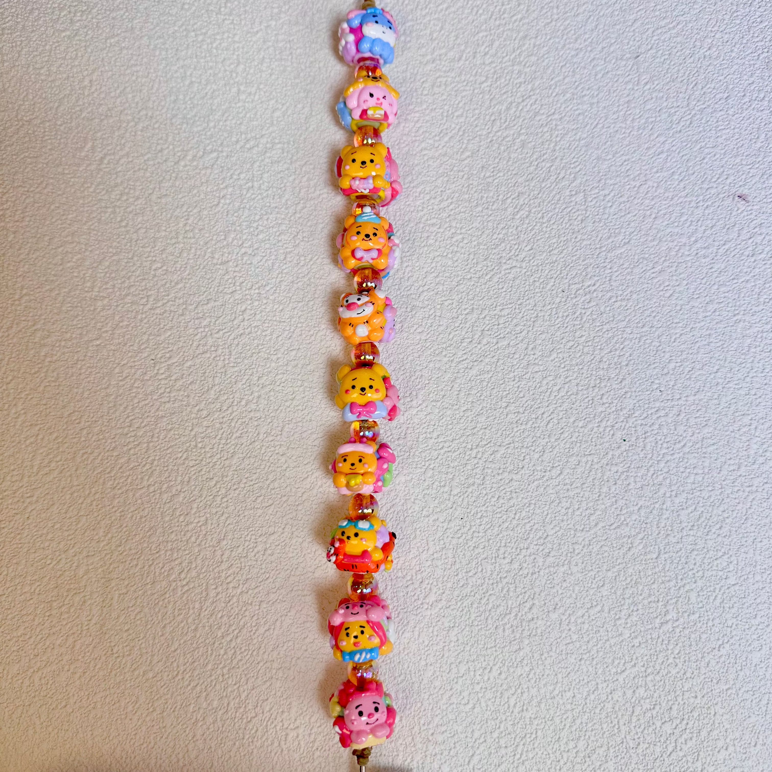 [A20]Hand painted character beads, cute beads