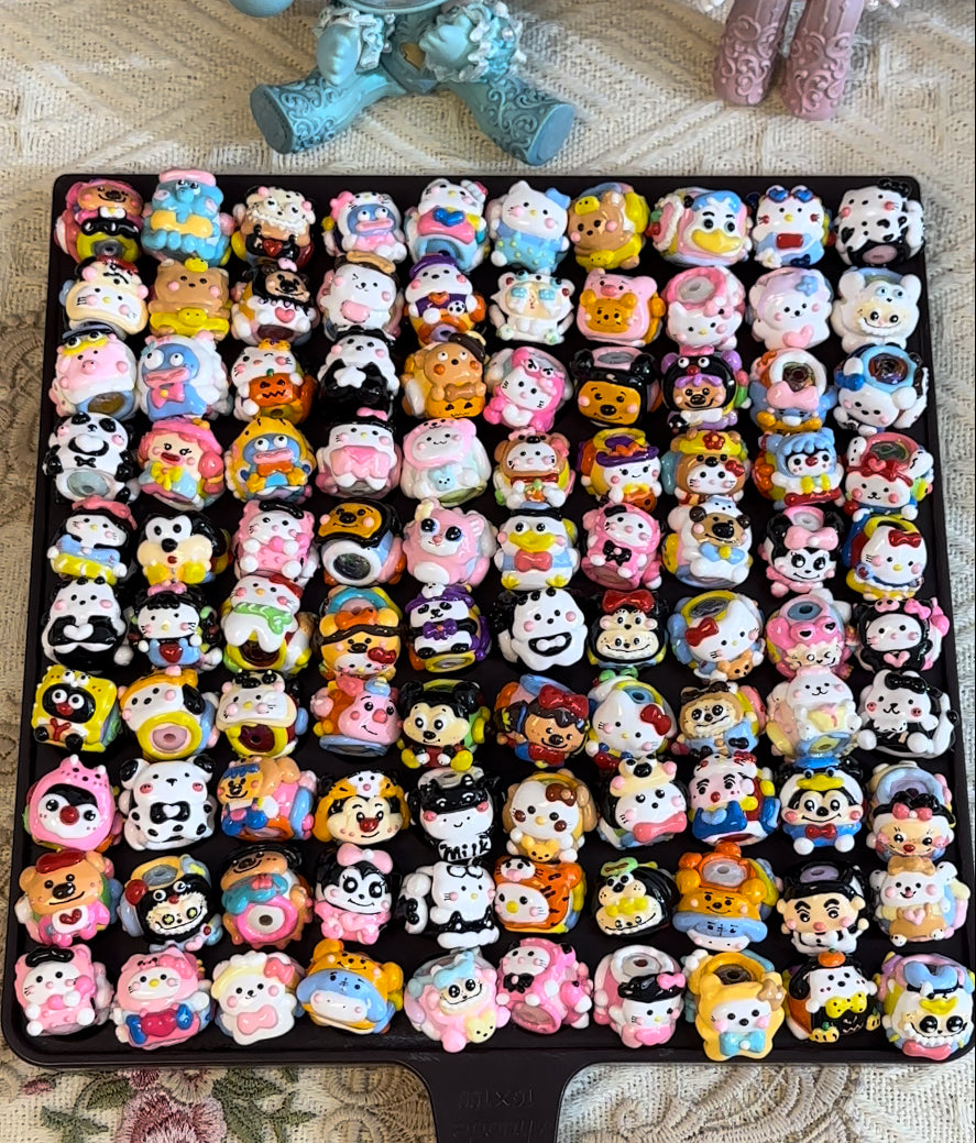 【Hand-painted beads series】hand-painted beads, character beads, hand-painted dolls