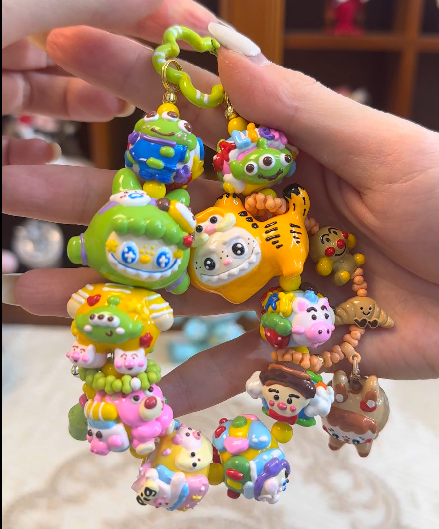 【Hand-painted beads series】hand-painted beads, character beads, hand-painted dolls