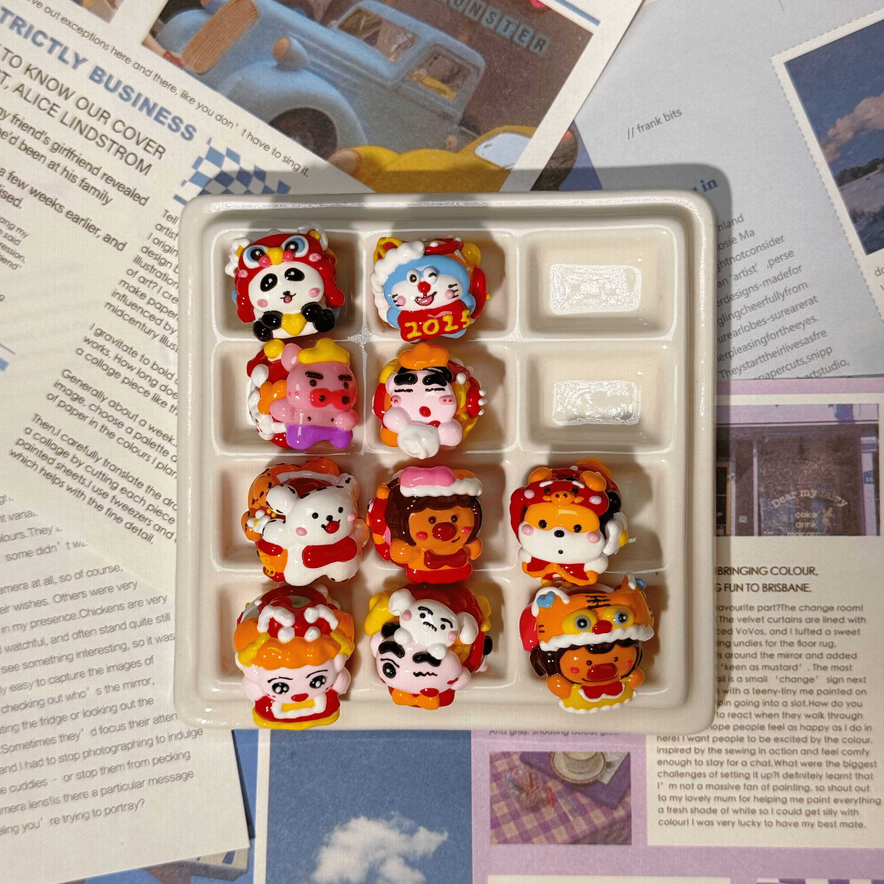 [A1]【Hand-painted beads series】hand-painted beads, character beads, hand-painted dolls