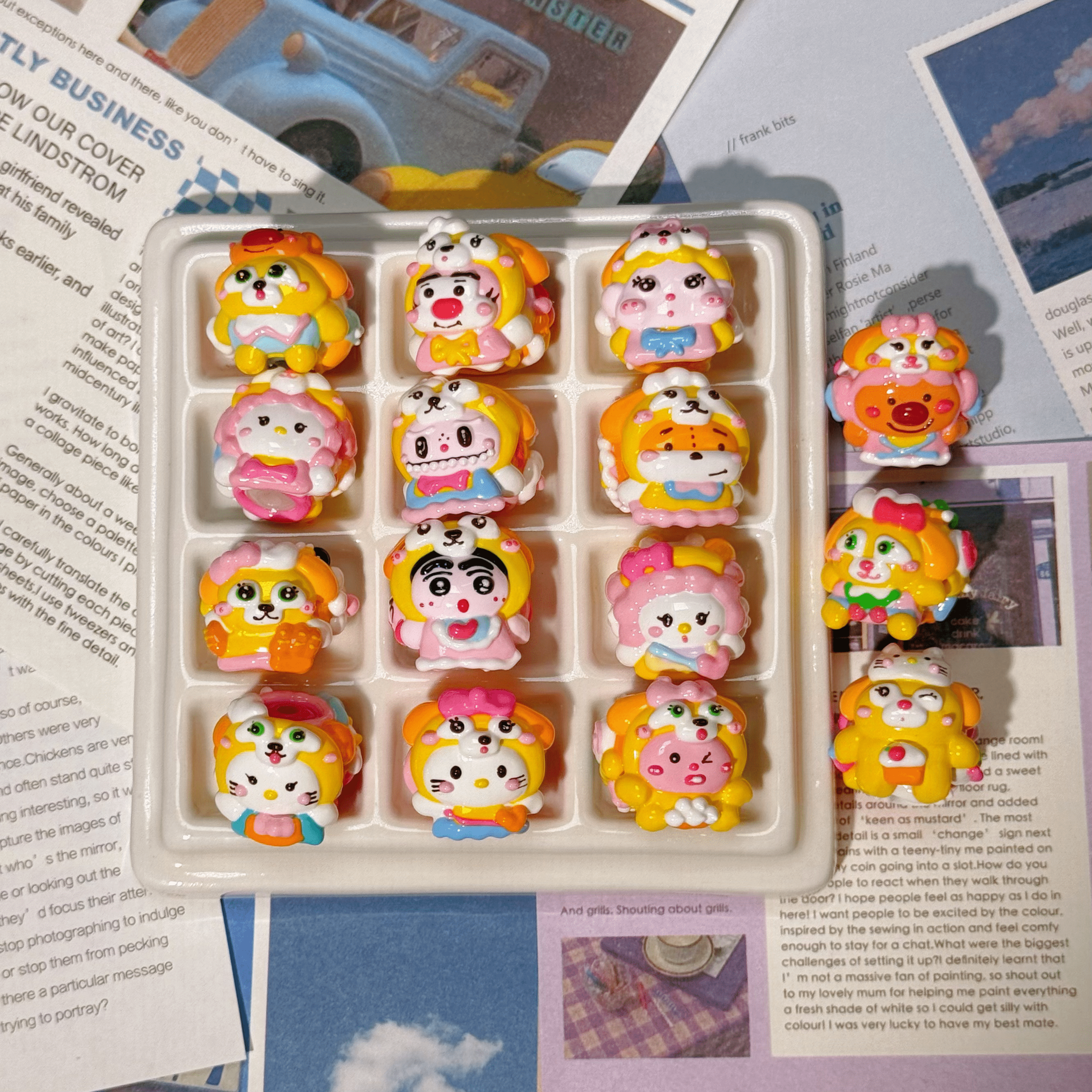 [A1]【Hand-painted beads series】hand-painted beads, character beads, hand-painted dolls