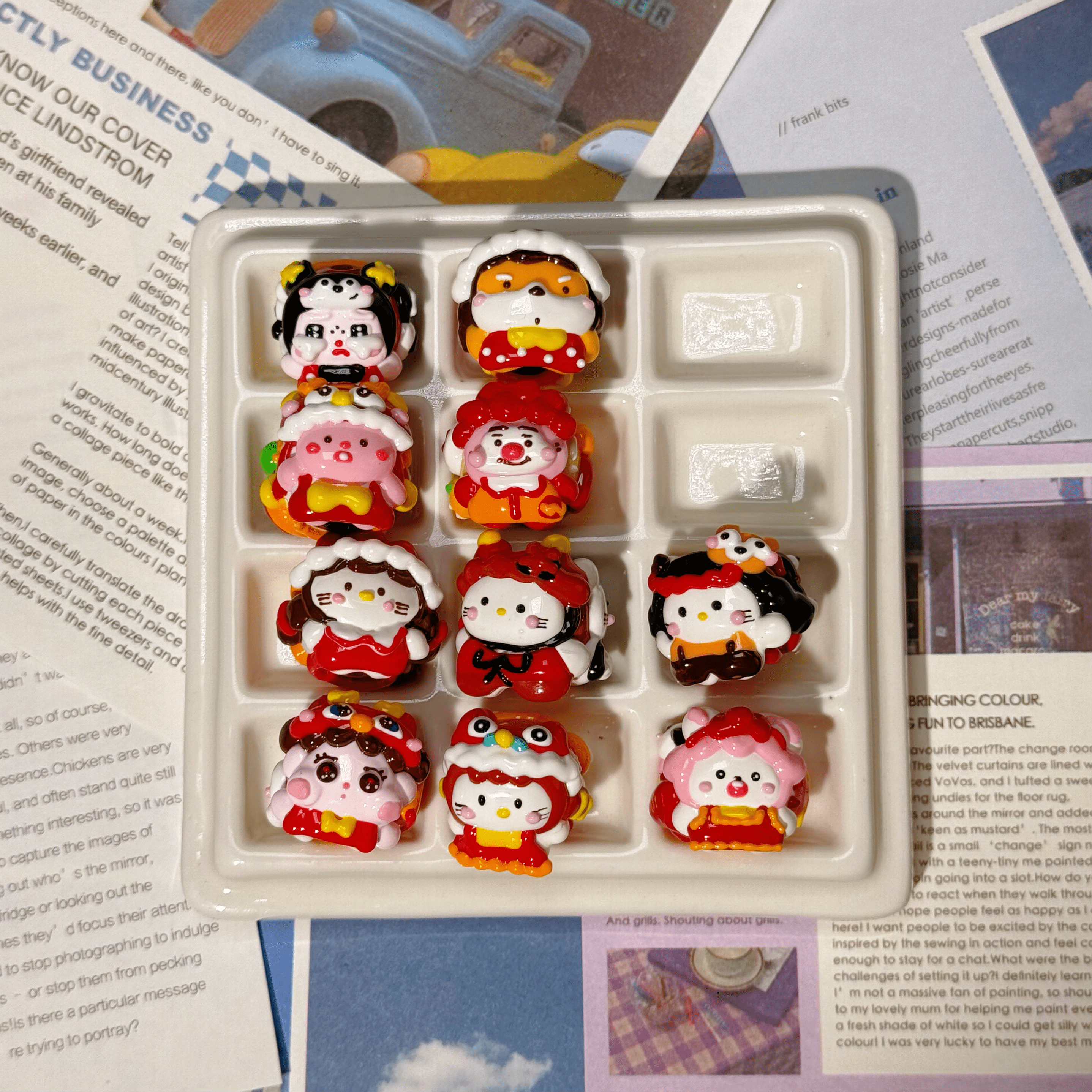 [A1]【Hand-painted beads series】hand-painted beads, character beads, hand-painted dolls