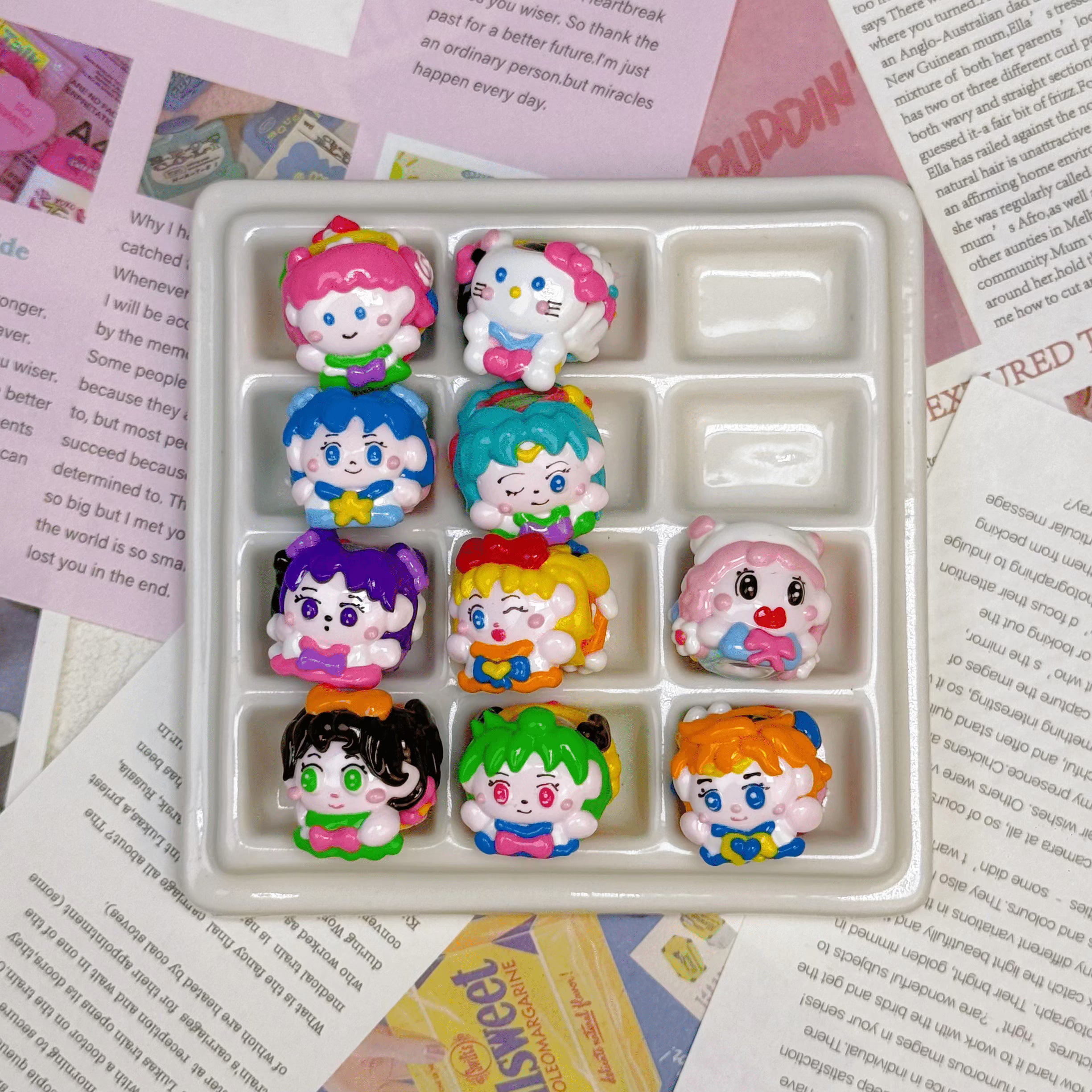 [A1]【Hand-painted beads series】hand-painted beads, character beads, hand-painted dolls
