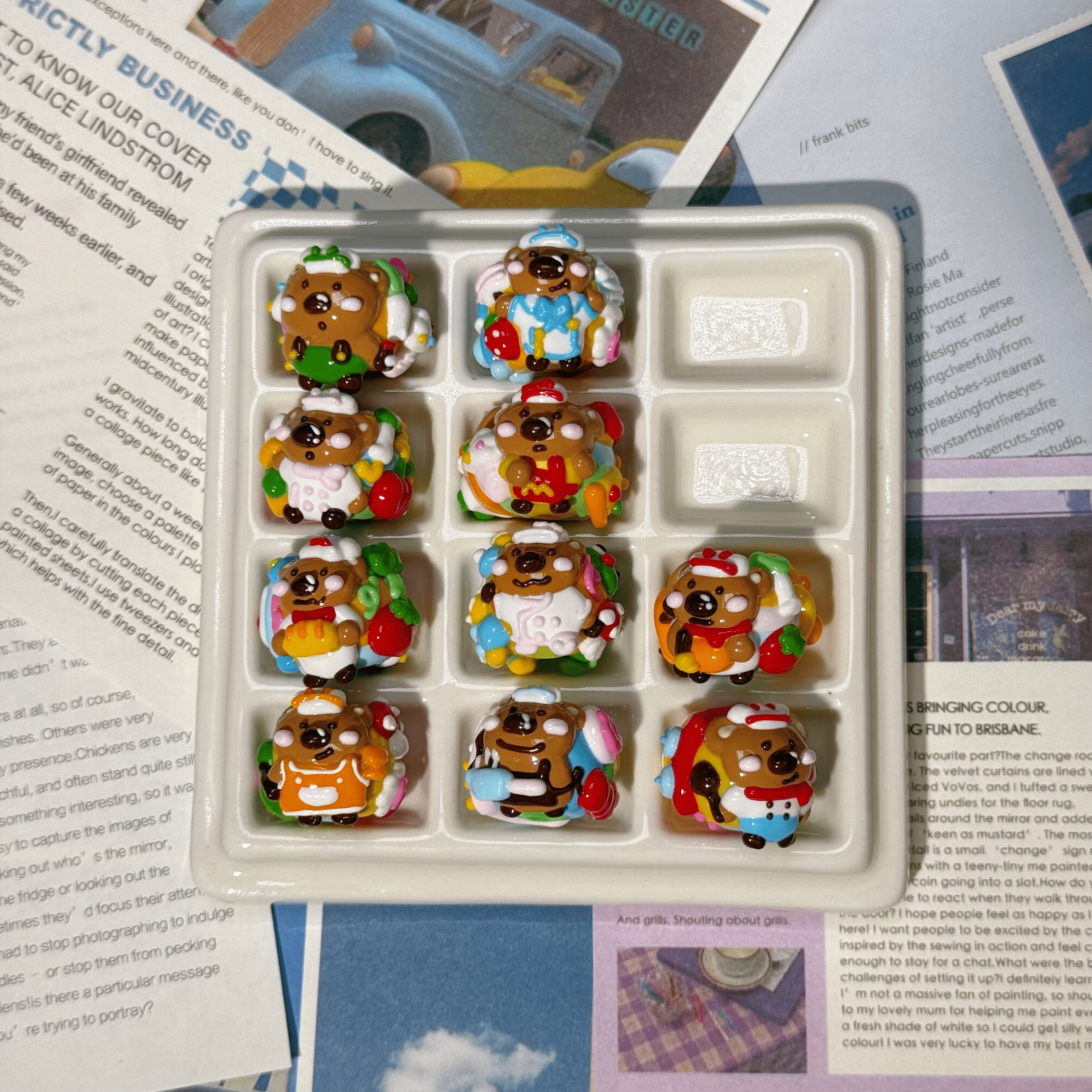 [A1]【Hand-painted beads series】hand-painted beads, character beads, hand-painted dolls