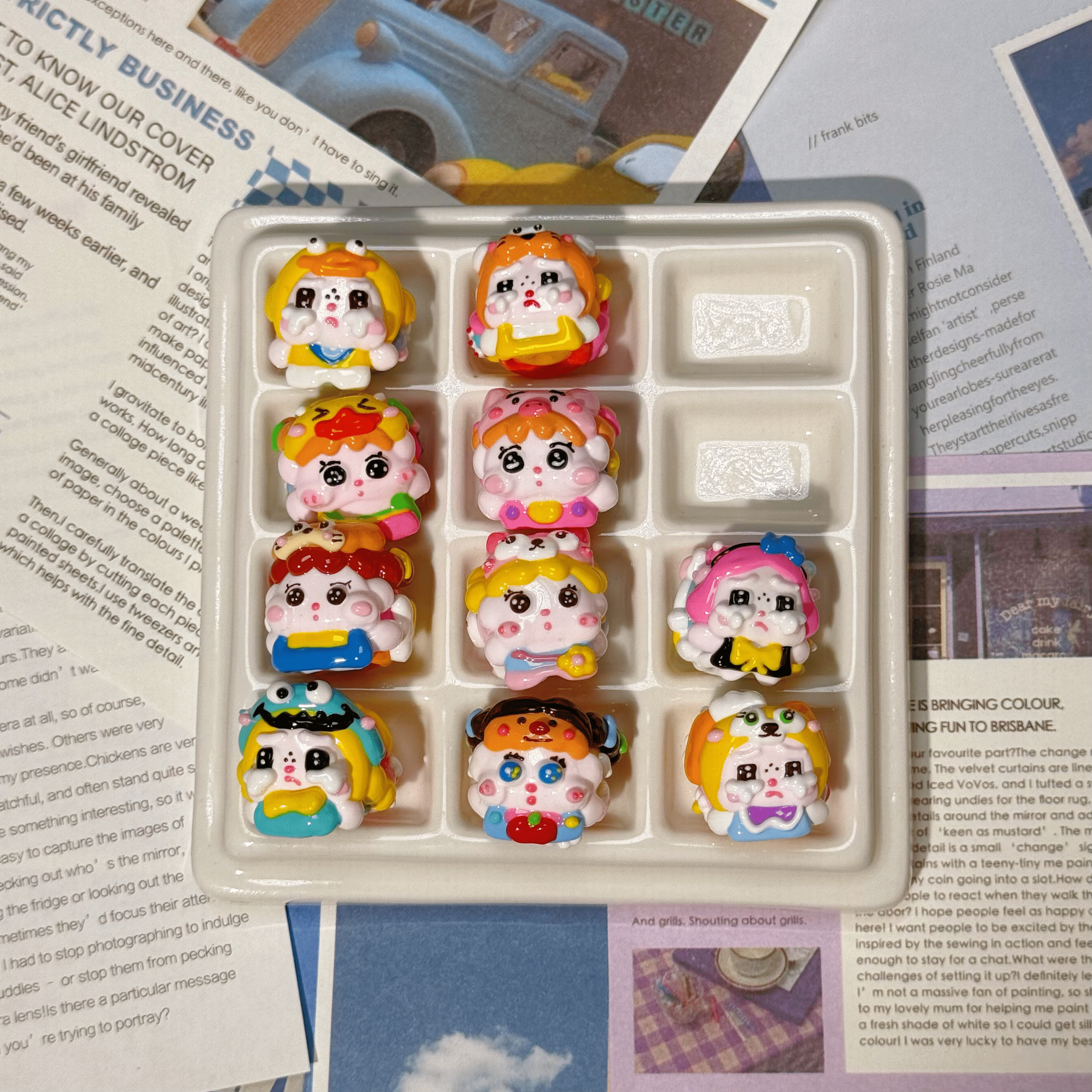 [A1]【Hand-painted beads series】hand-painted beads, character beads, hand-painted dolls