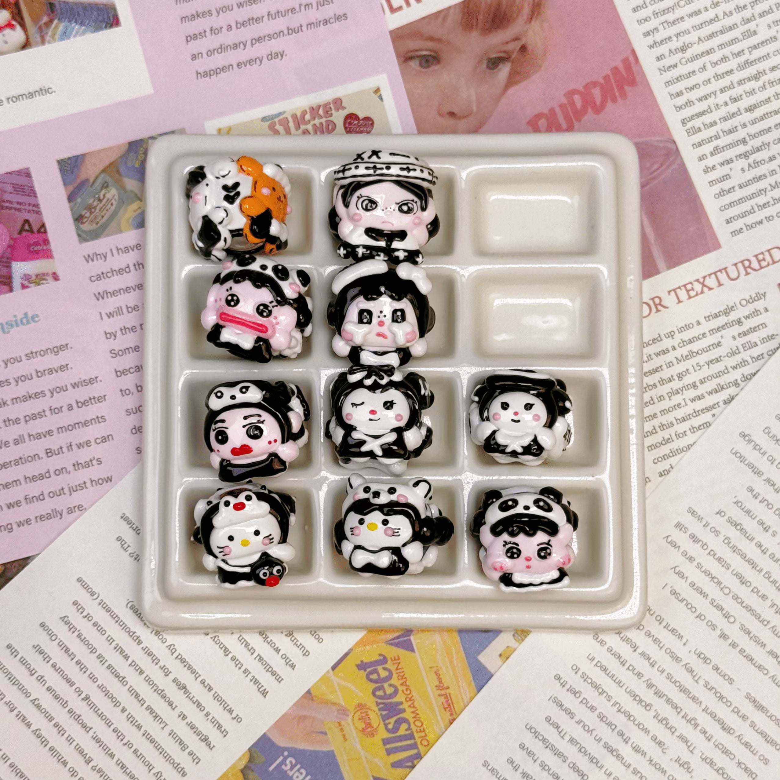 [A1]【Hand-painted beads series】hand-painted beads, character beads, hand-painted dolls