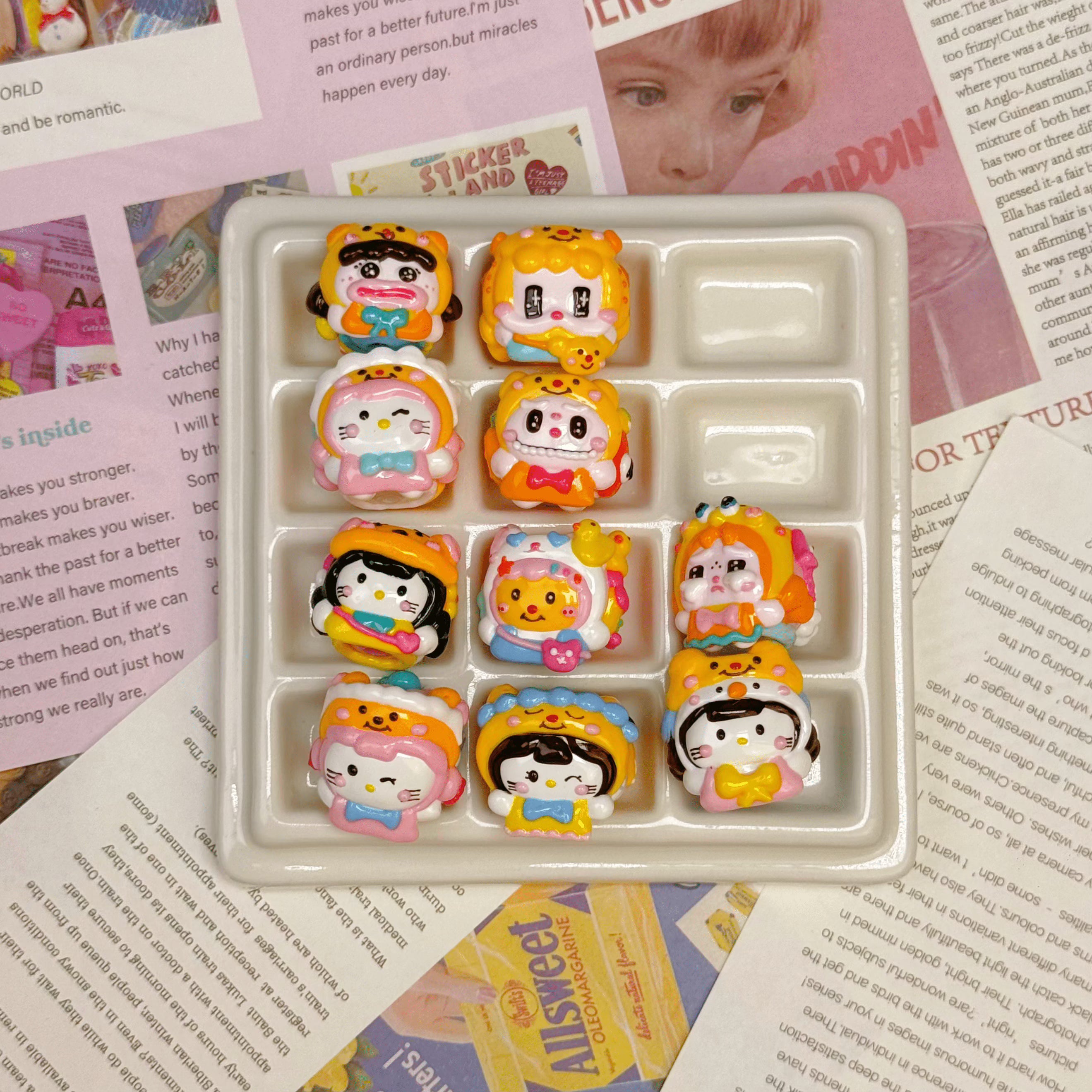 [A1]【Hand-painted beads series】hand-painted beads, character beads, hand-painted dolls