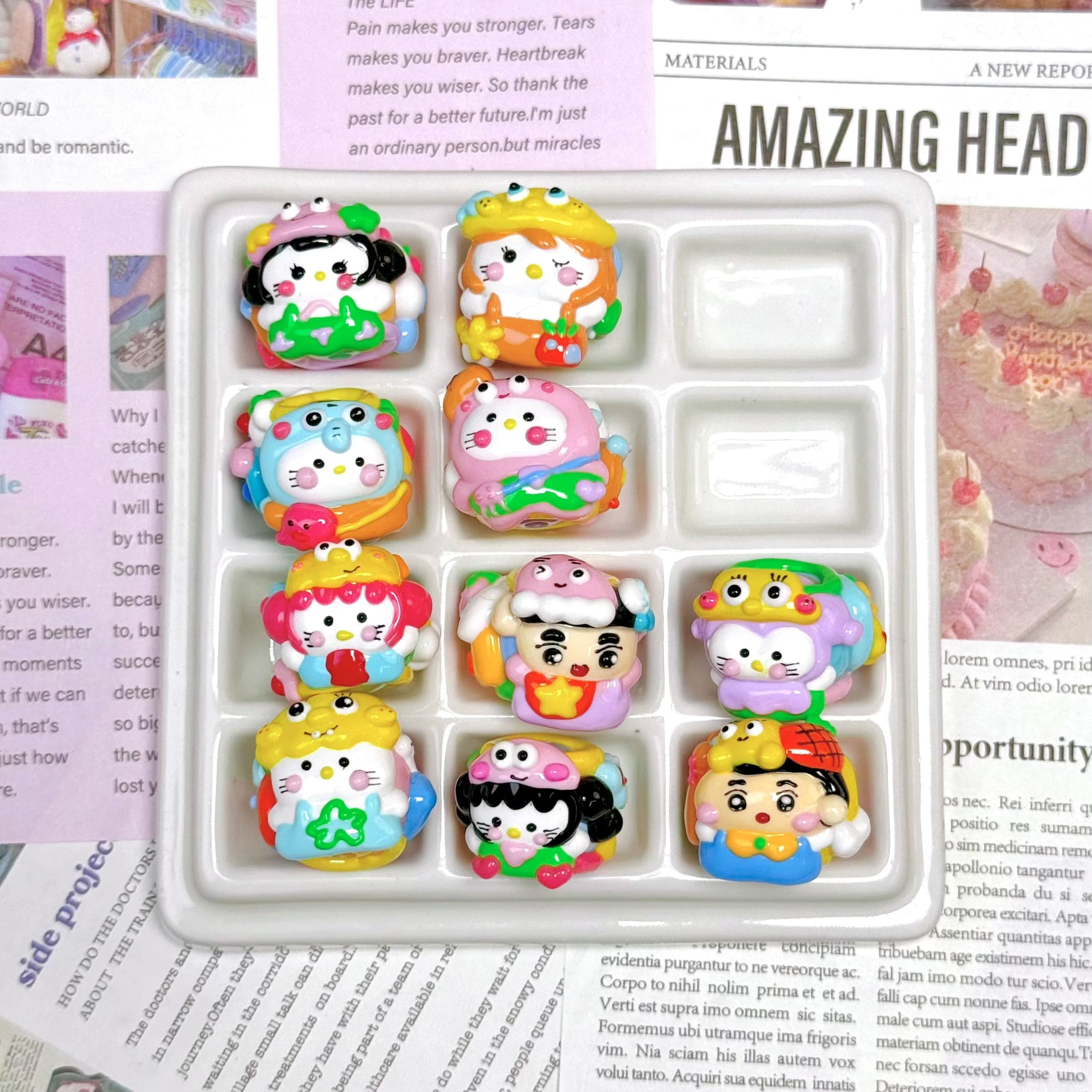 [A1]【Hand-painted beads series】hand-painted beads, character beads, hand-painted dolls