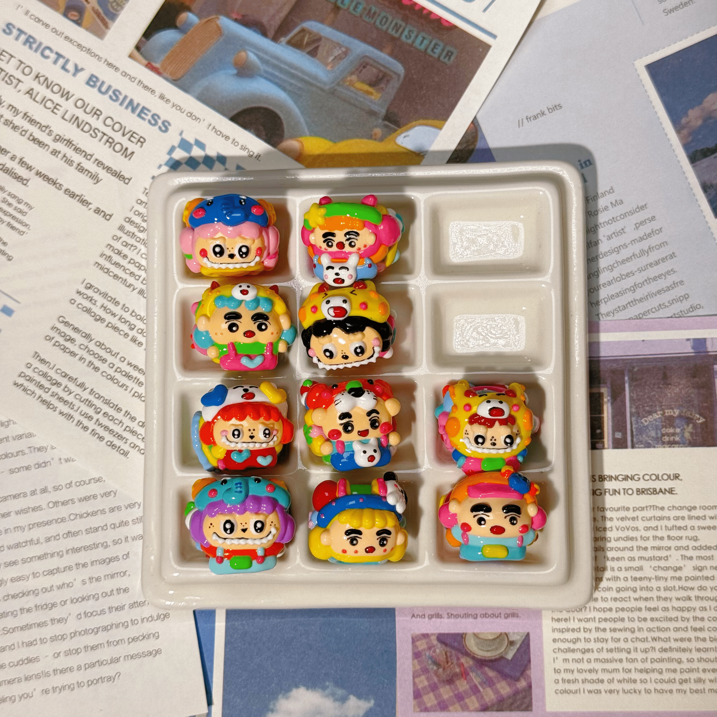 [A1]【Hand-painted beads series】hand-painted beads, character beads, hand-painted dolls