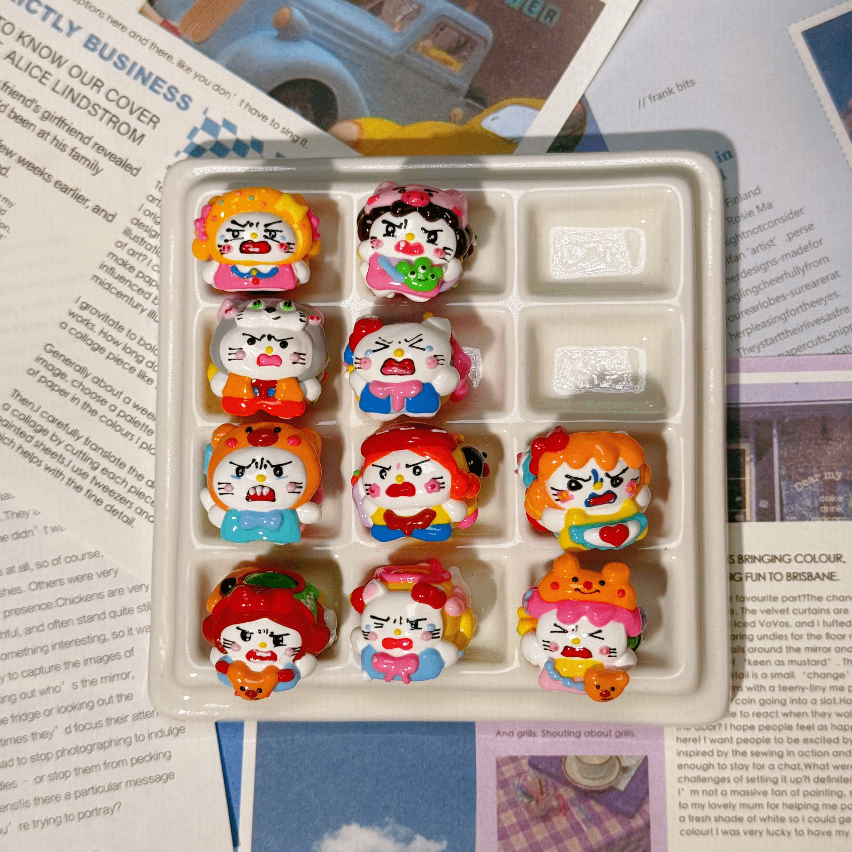 [A1]【Hand-painted beads series】hand-painted beads, character beads, hand-painted dolls