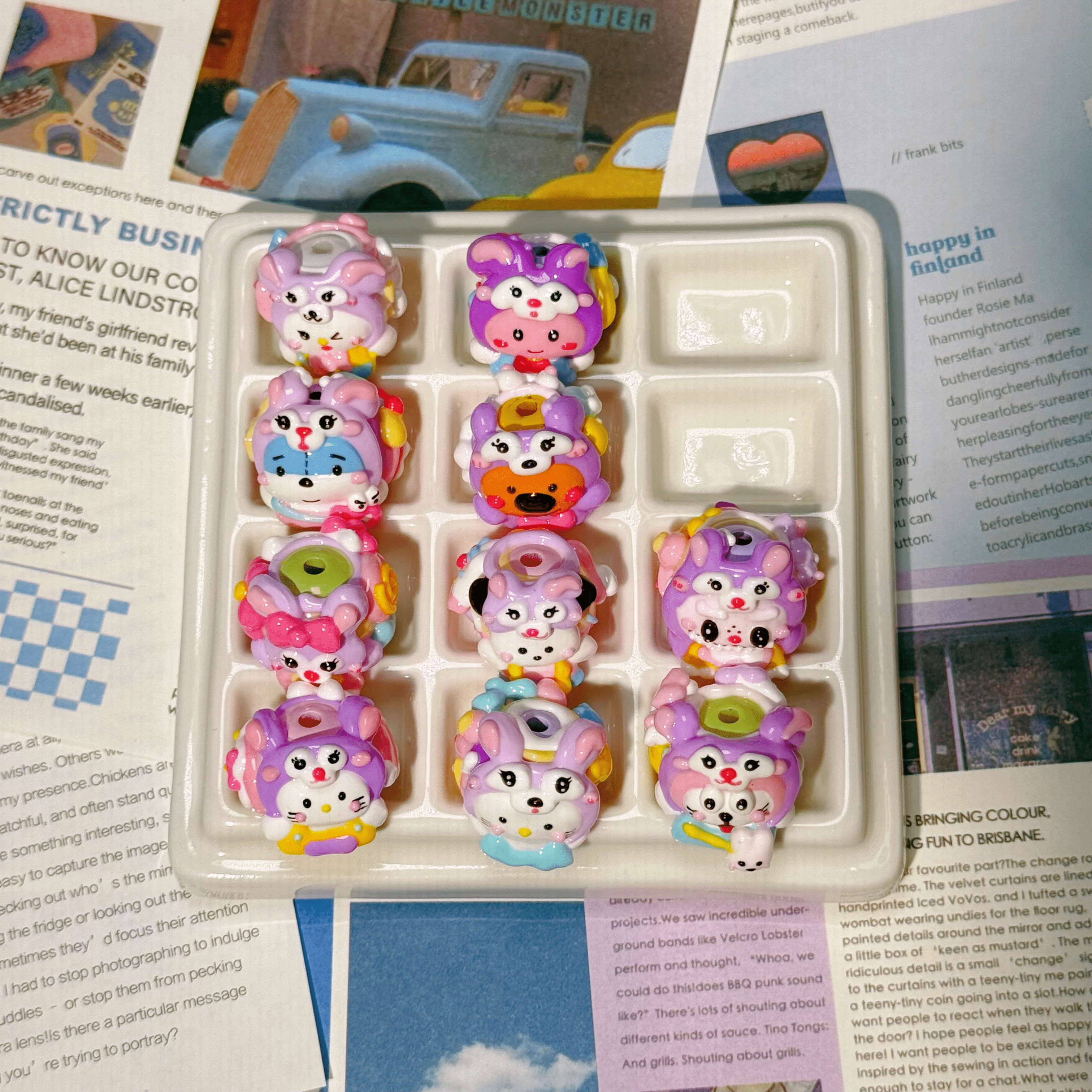 [A1]【Hand-painted beads series】hand-painted beads, character beads, hand-painted dolls