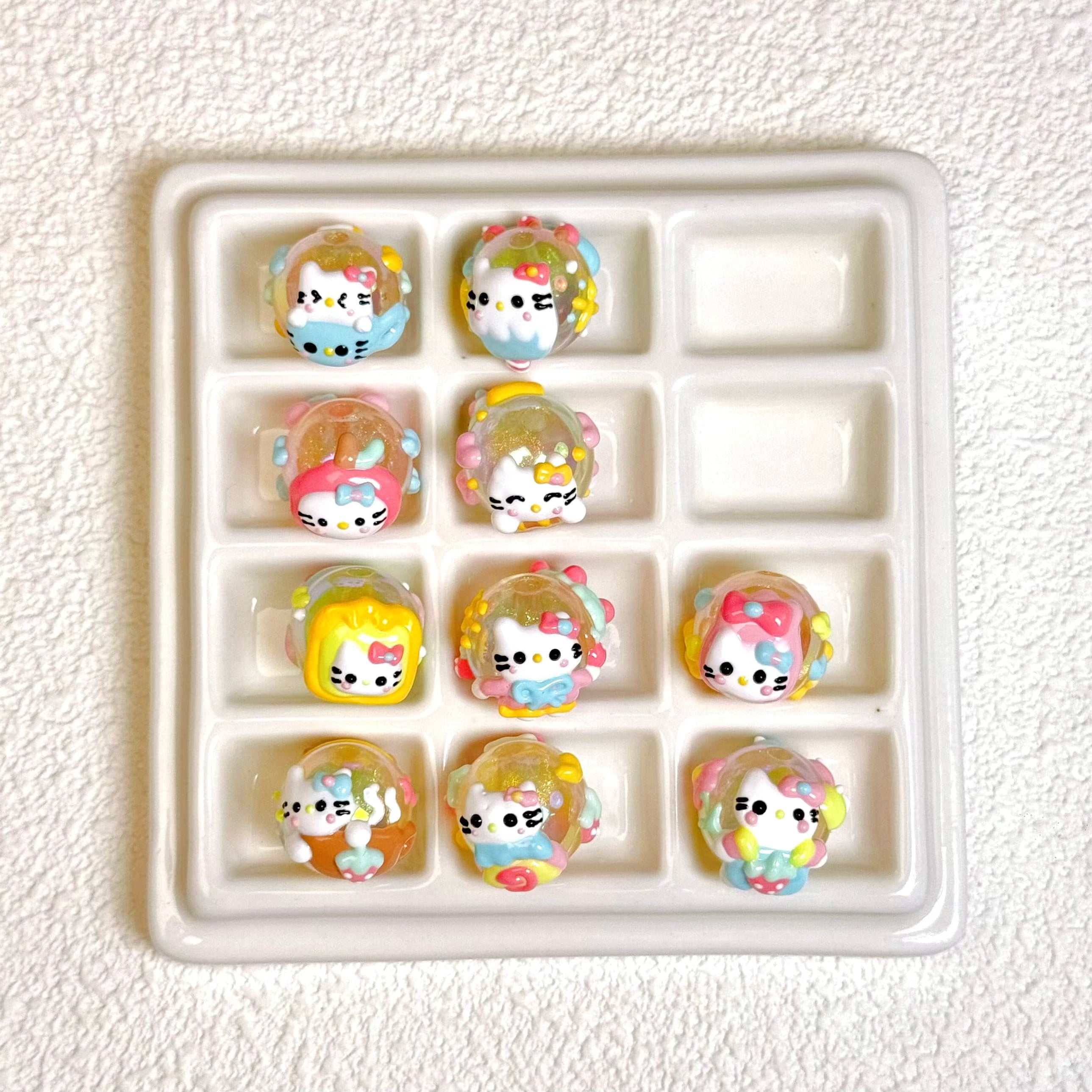 [A20]Hand painted character beads, cute beads