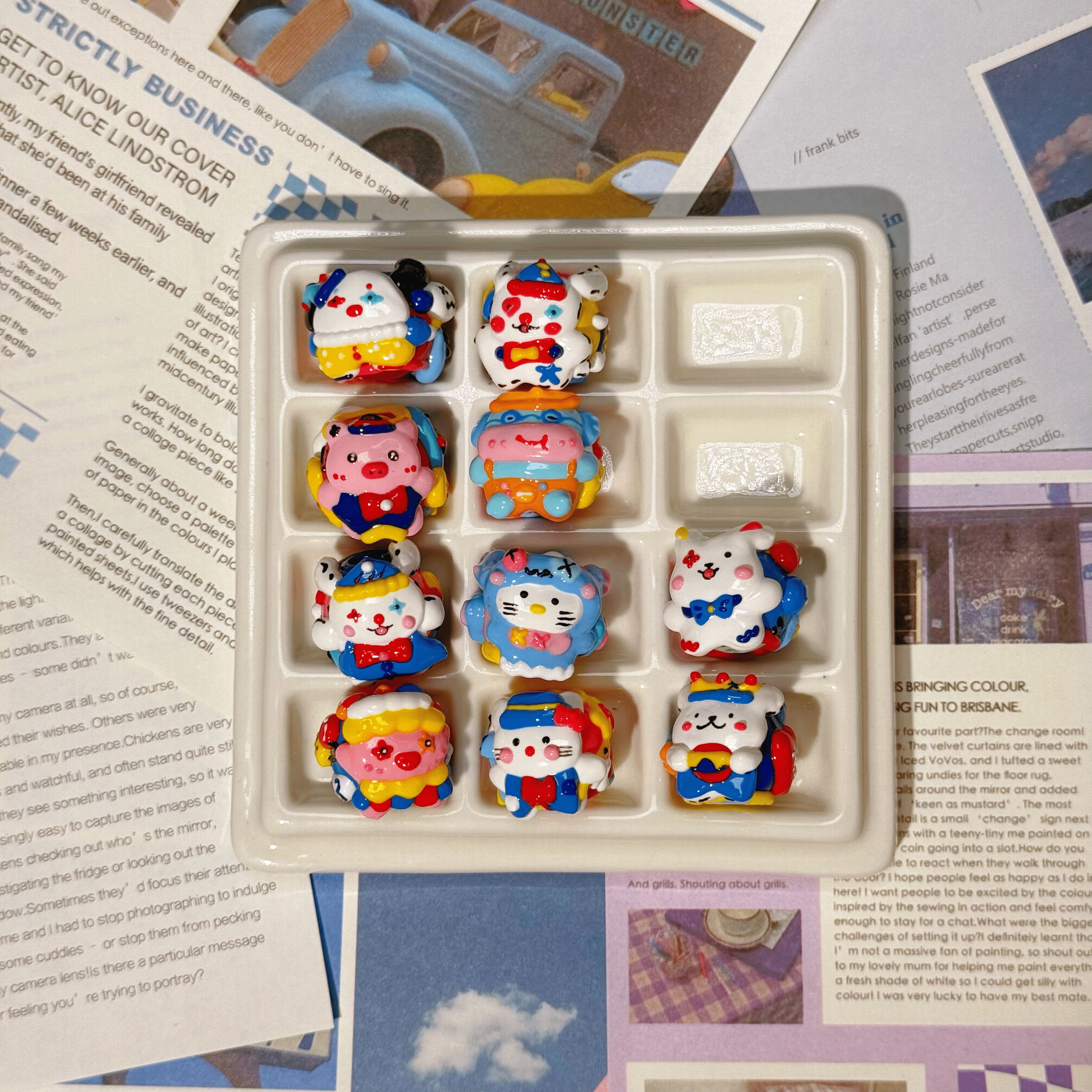 [A1]【Hand-painted beads series】hand-painted beads, character beads, hand-painted dolls