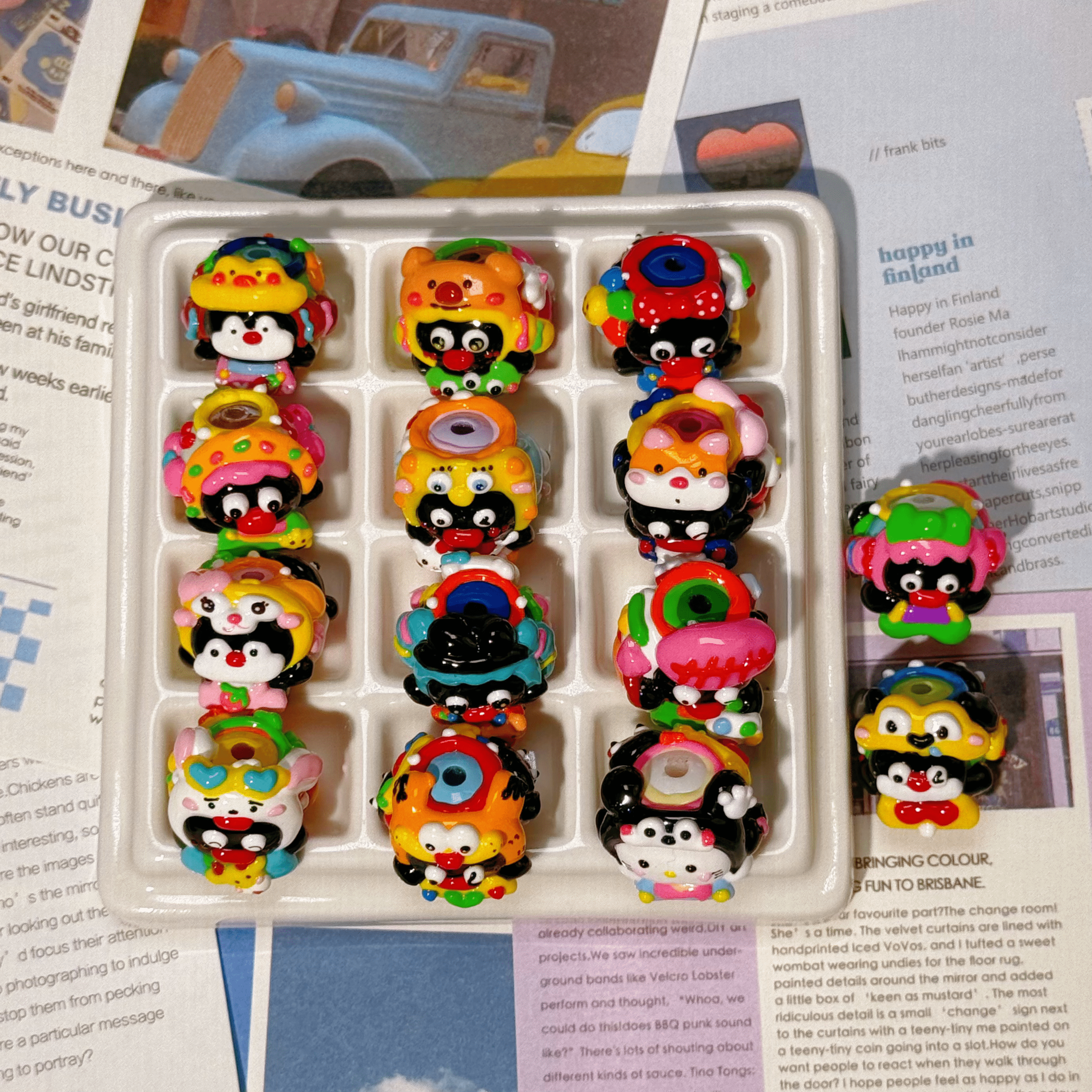 [A1]【Hand-painted beads series】hand-painted beads, character beads, hand-painted dolls